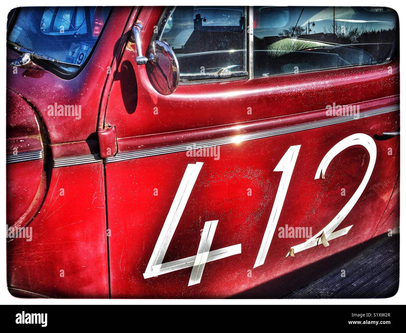 Ford V8 Deluxe - Smartphone Captured Stock Image