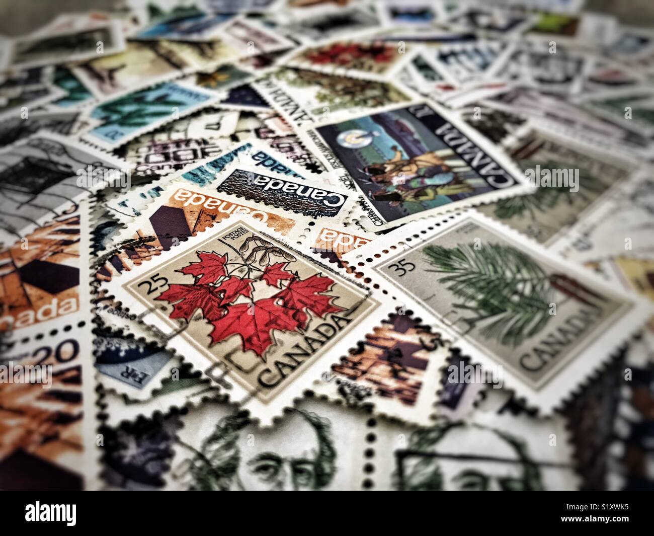 Canadian stamps Stock Photo Alamy
