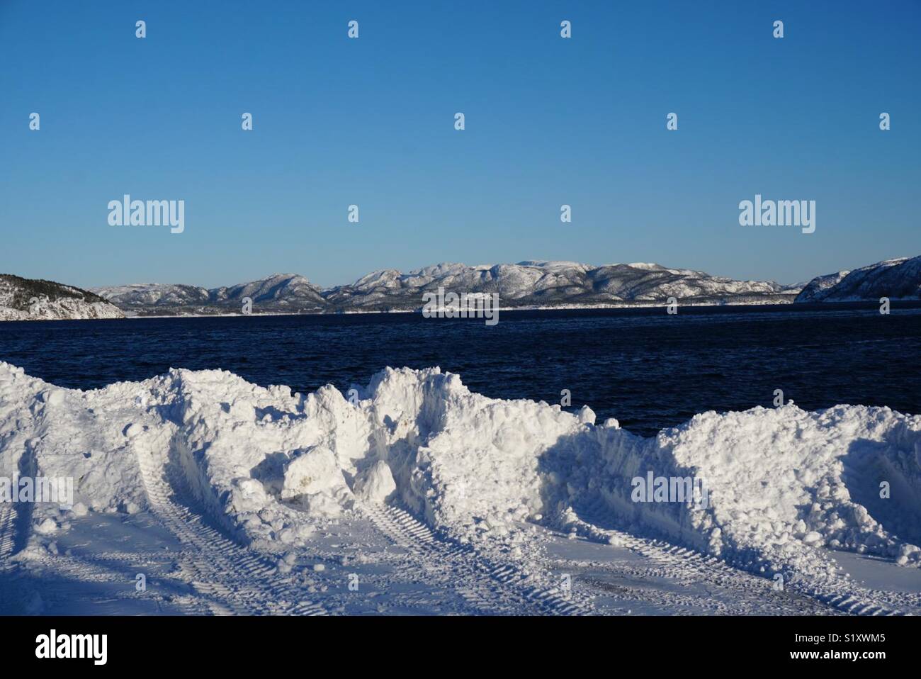 Norway, sea, cold weather. Stock Photo