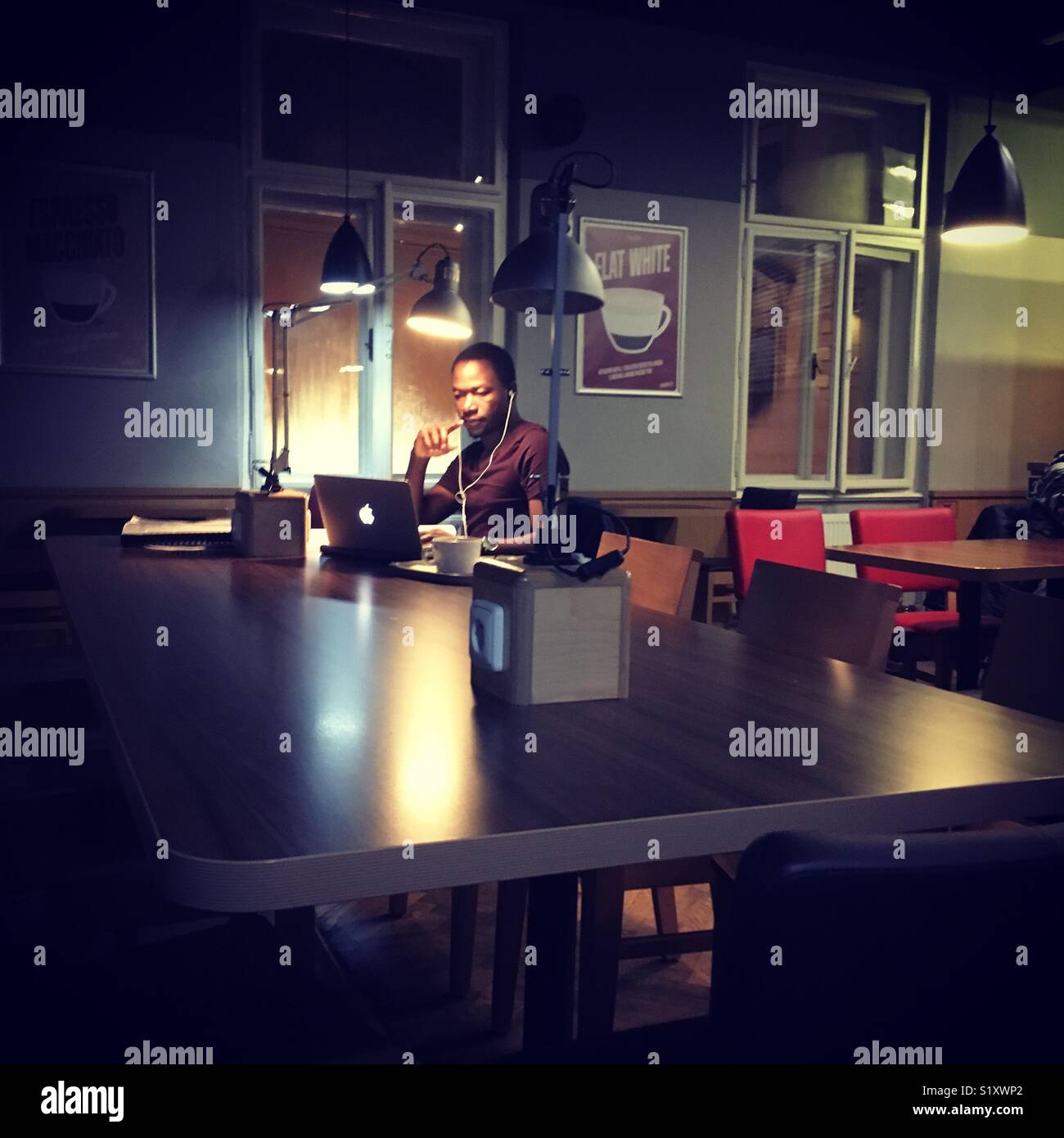 Study at cafe Stock Photo Alamy