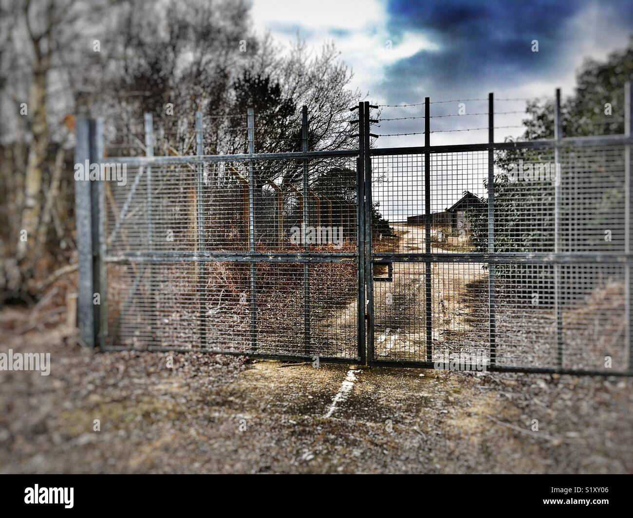 East Gate at the former USAF base at Woodbridge Suffolk where in 1980 a