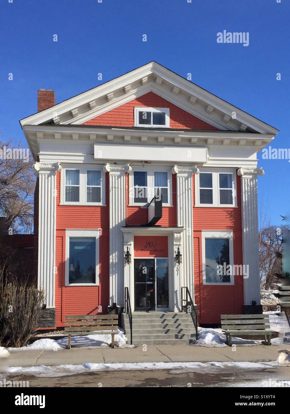 New office building in a small Alberta town Stock Photo Alamy