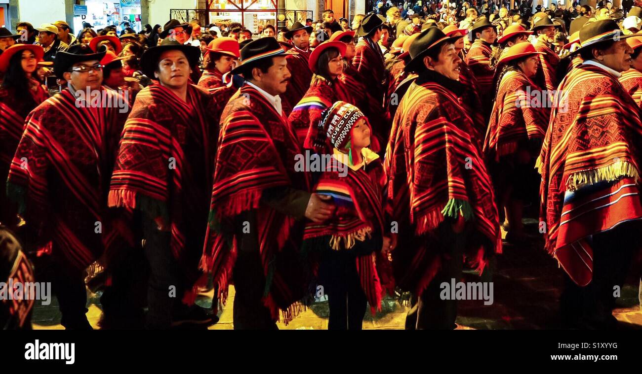 Parade in Cusco, Peru - Smartphone Captured Stock Image