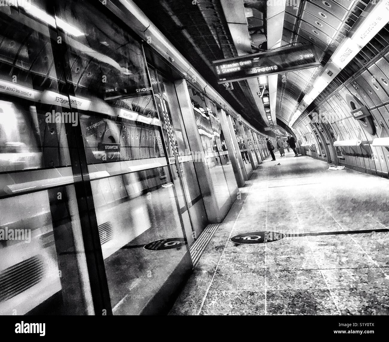 Westminster Tube Station - Smartphone Captured Stock Image