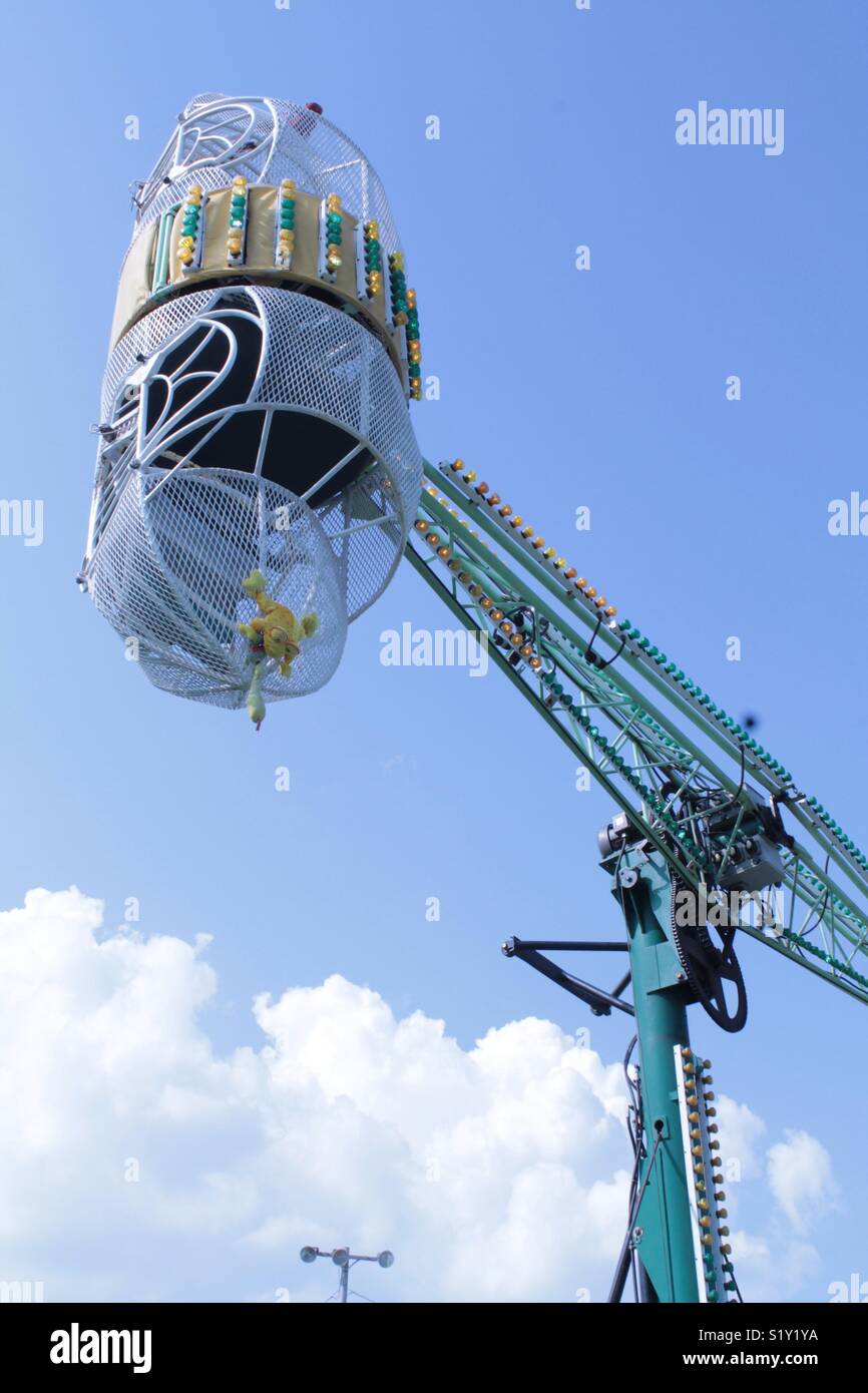 Carnival ride with negative space Stock Photo