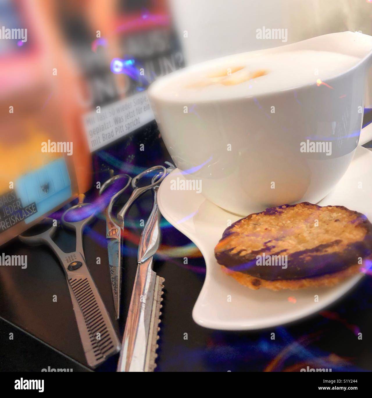 Coiffeur, enjoy and be beautiful! - Smartphone Captured Stock Image