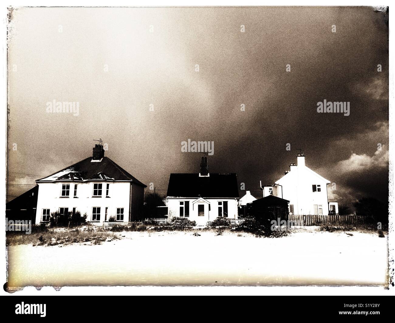 Shingle Street Suffolk England - Smartphone Captured Stock Image