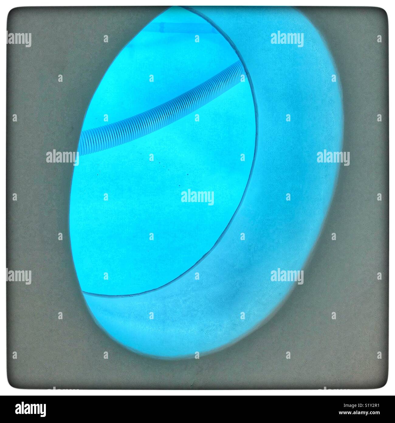 Swimming pool window view. - Smartphone Captured Stock Image