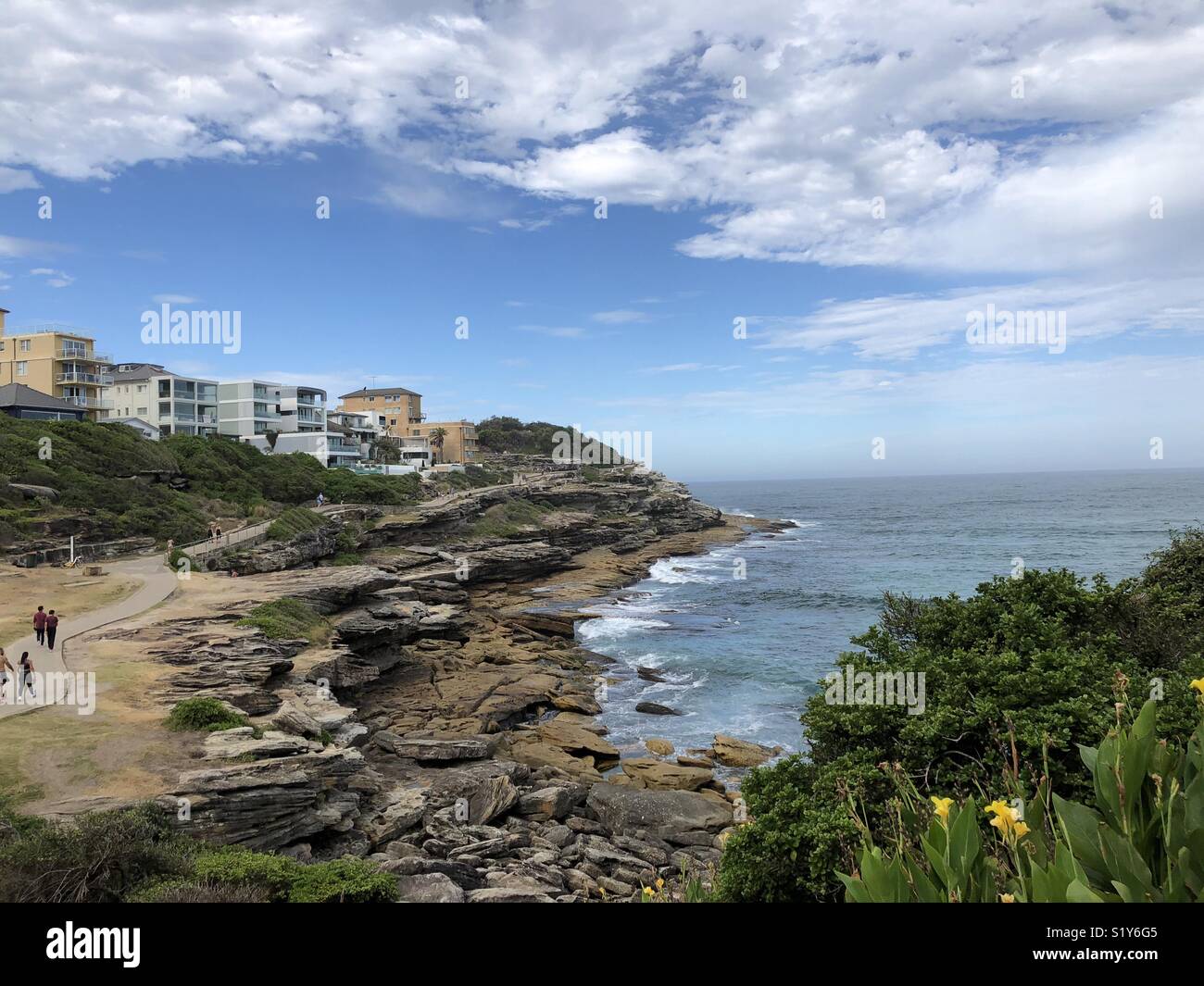Walk from Bondi beach in Sydney, Australia - Smartphone Captured Stock Image