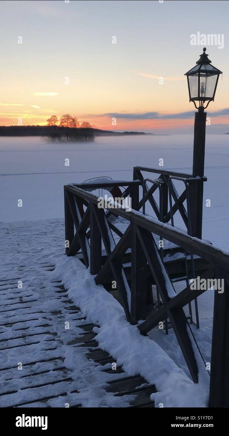 Sunset At Lake Ekoln Sweden It S 5pm And 10c No Sound Only Me Stock Photo Alamy