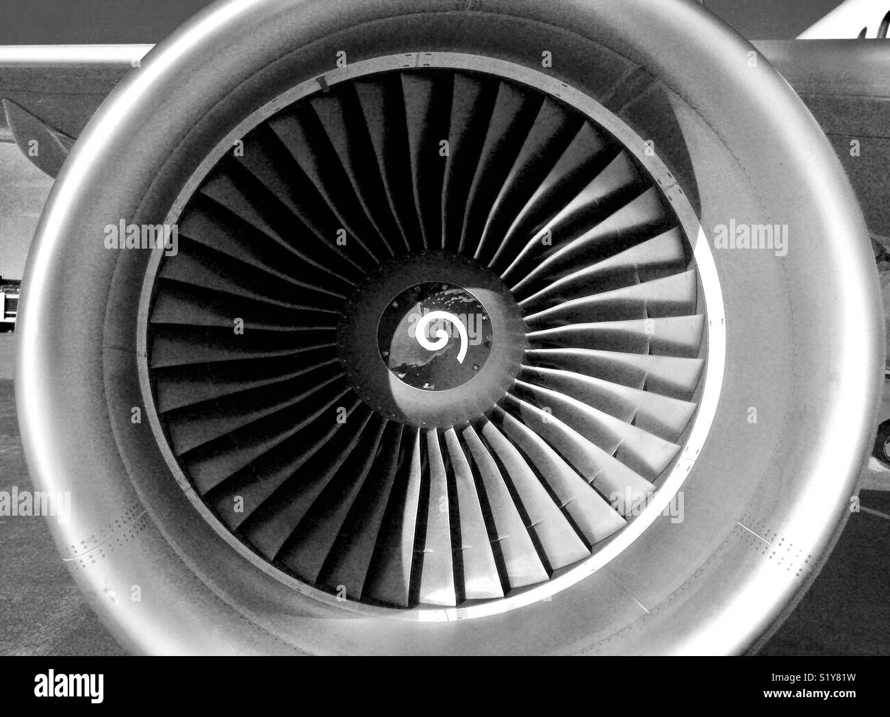 Airplane jet engine Stock Photo Alamy