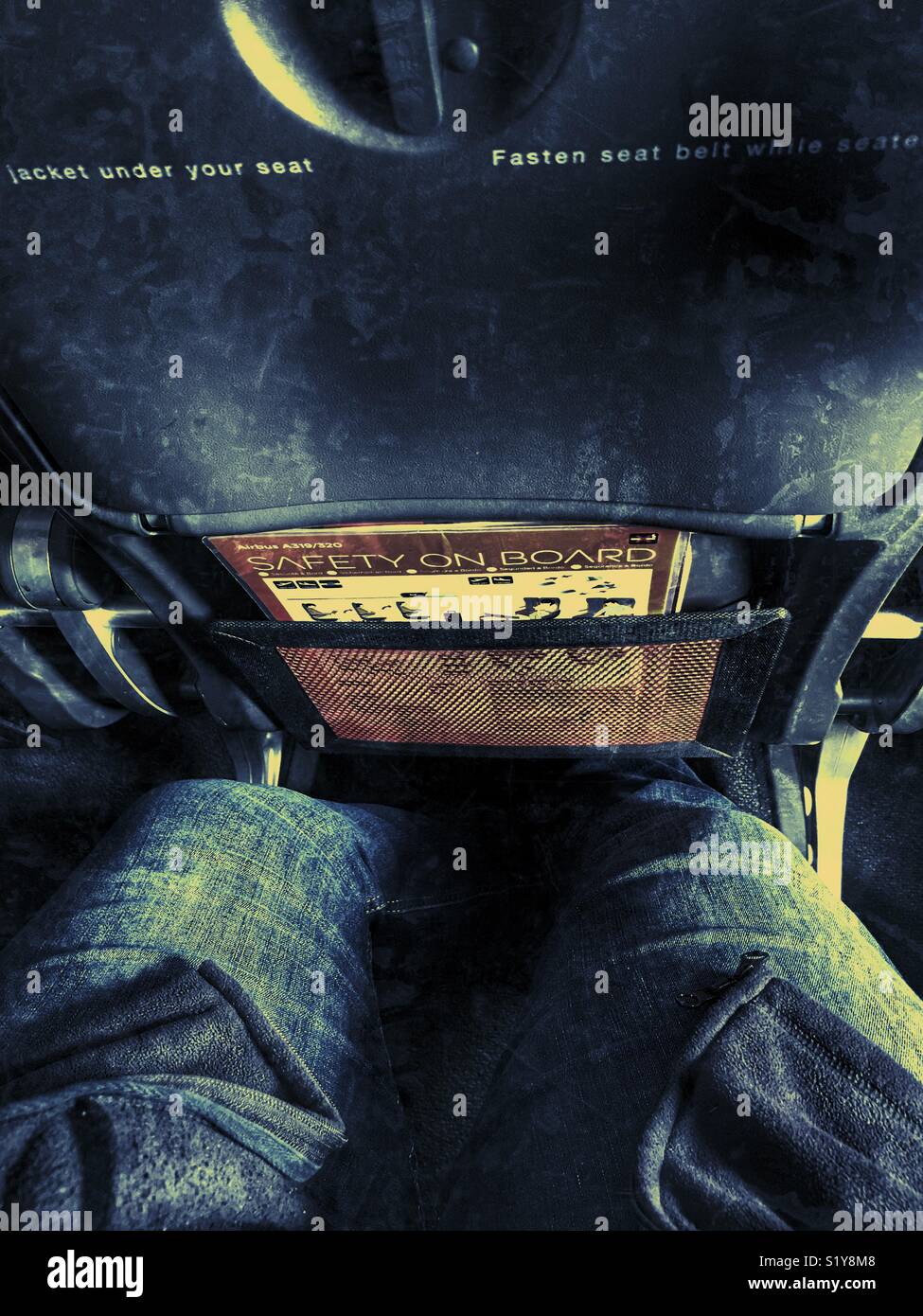 My POV sitting on an aeroplane - Smartphone Captured Stock Image