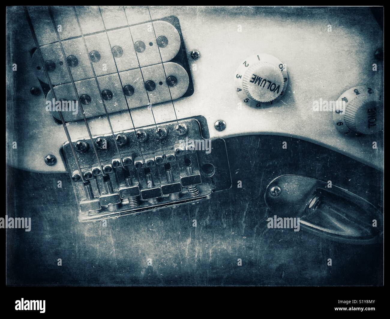 Old electric guitar - Smartphone Captured Stock Image
