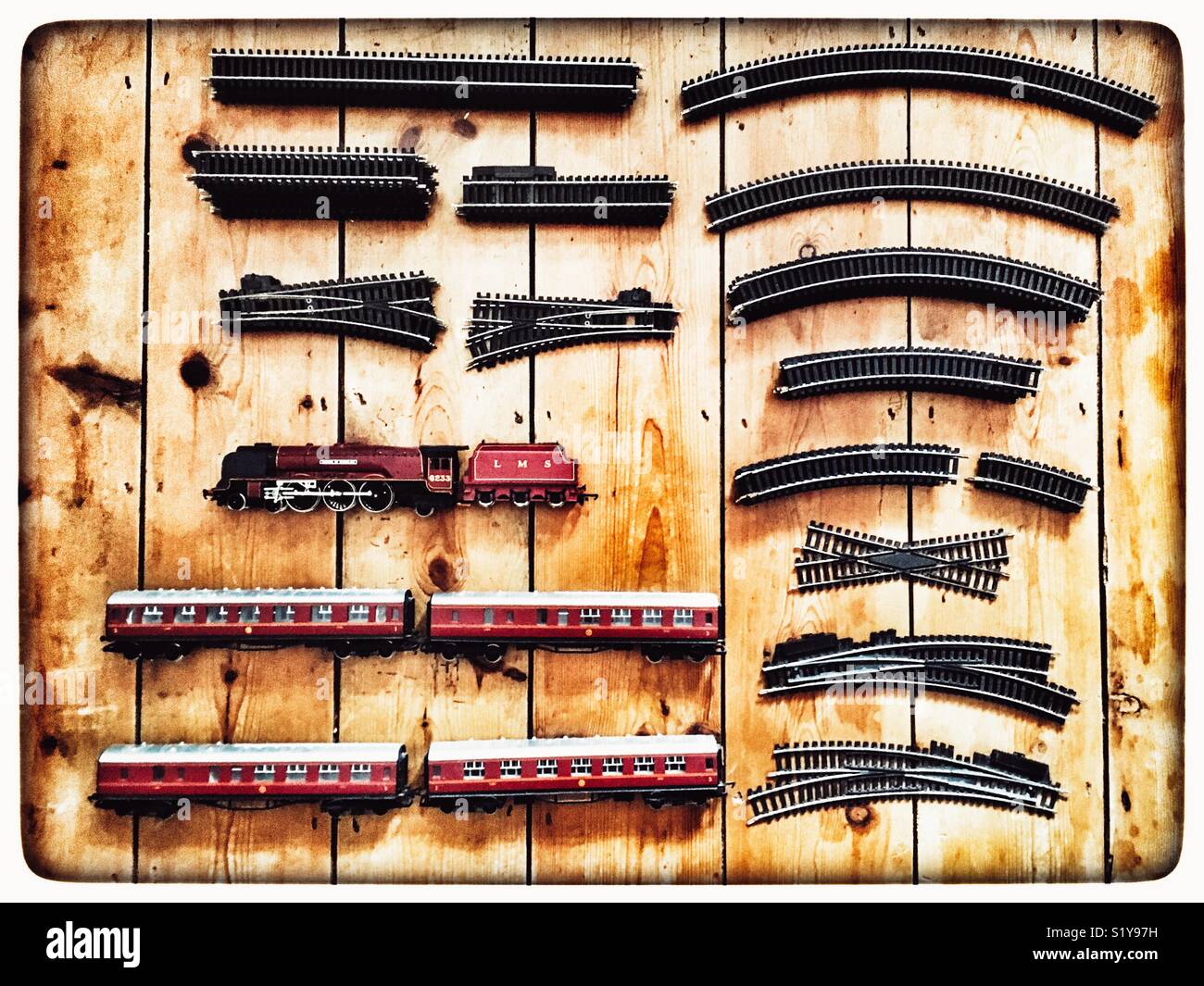 Hornby train set - Smartphone Captured Stock Image