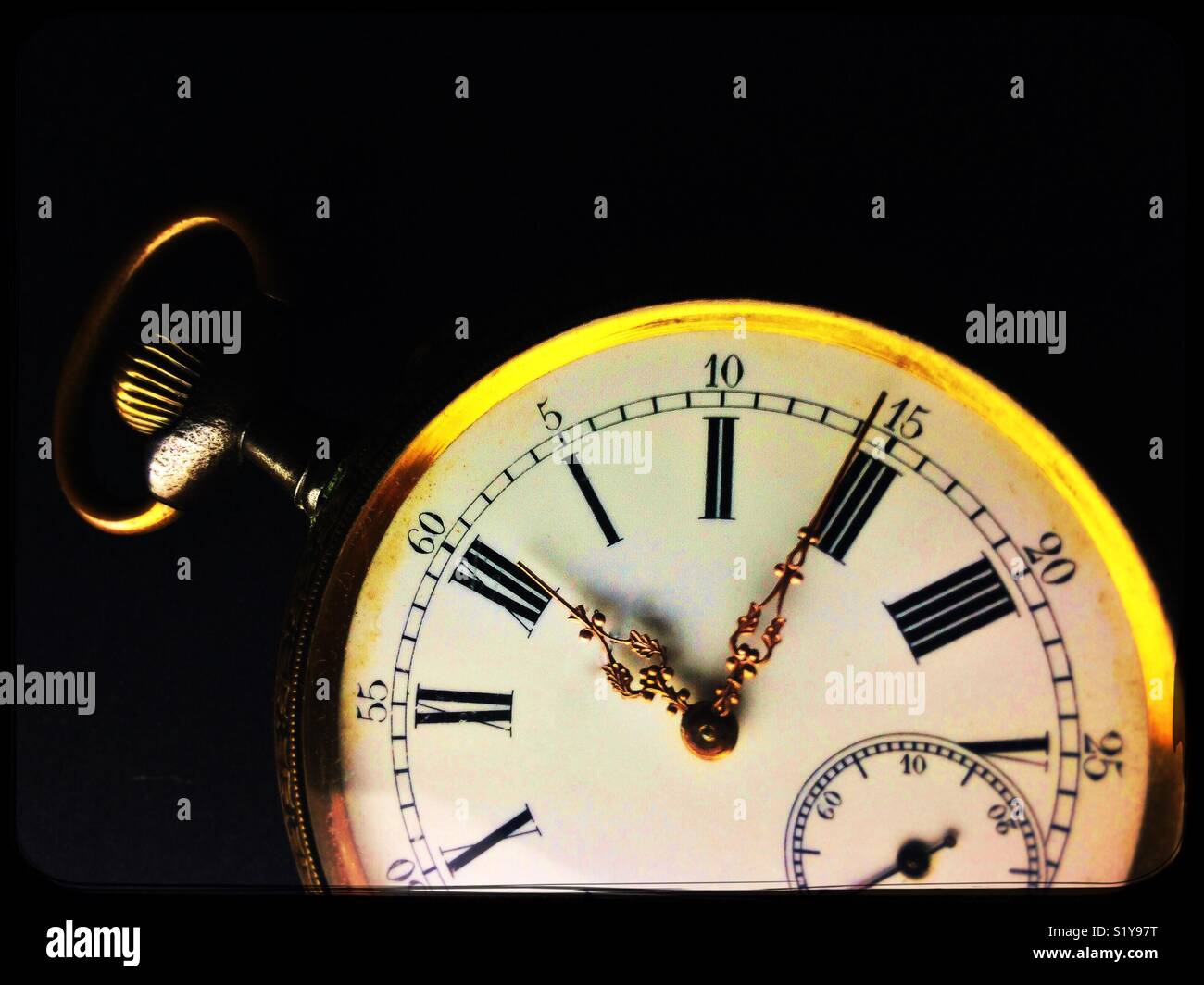 Close-up of a beautiful old watch - Smartphone Captured Stock Image