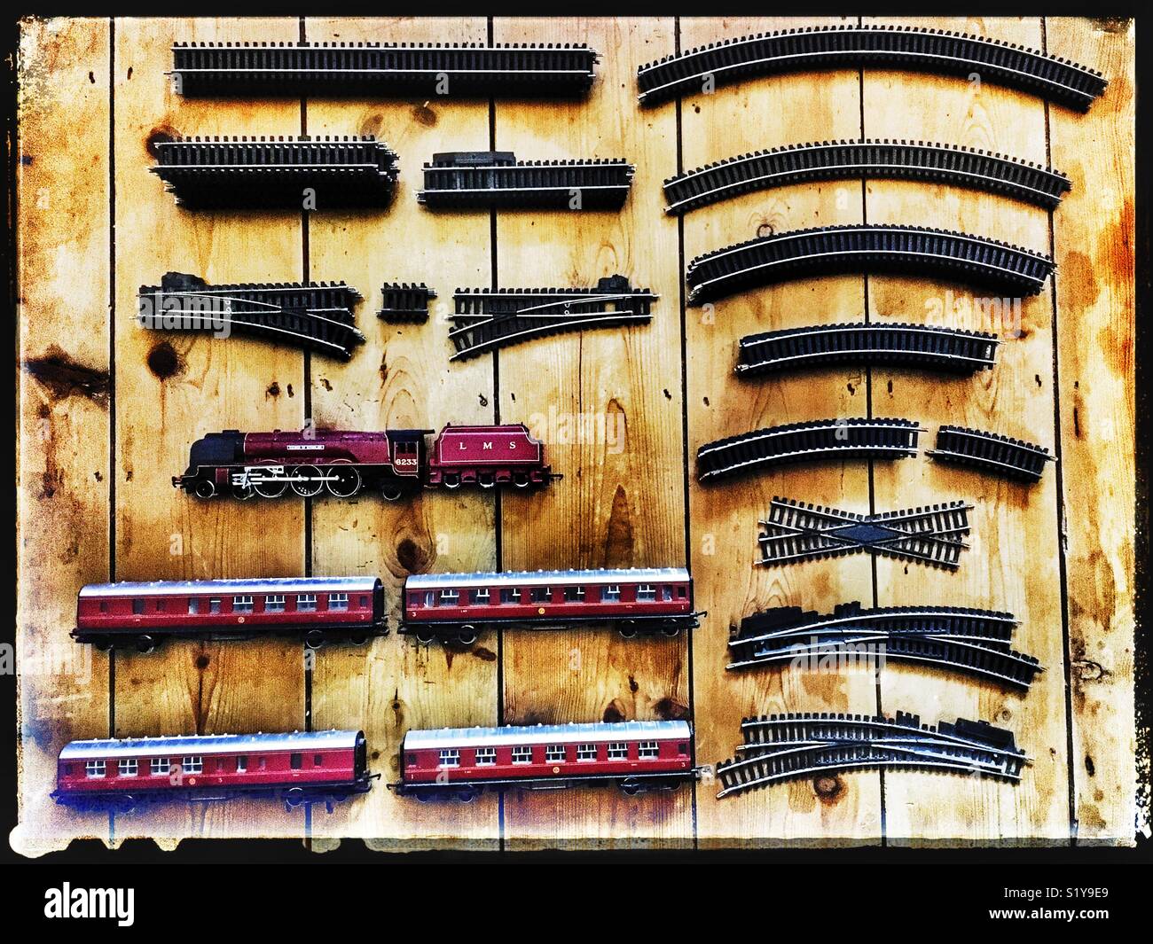 Hornby model train set - Smartphone Captured Stock Image