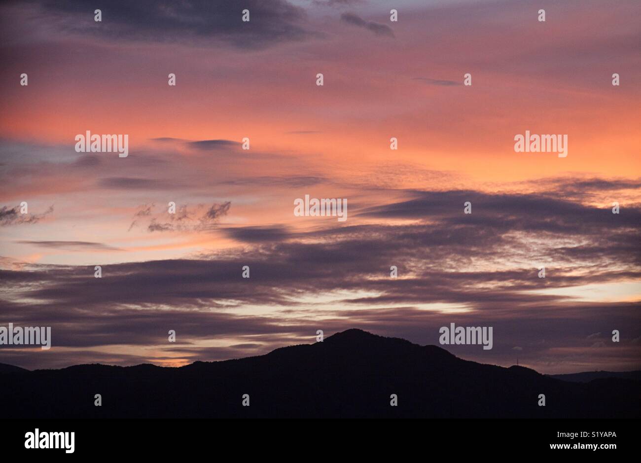 Caracas sundown landscape - Smartphone Captured Stock Image