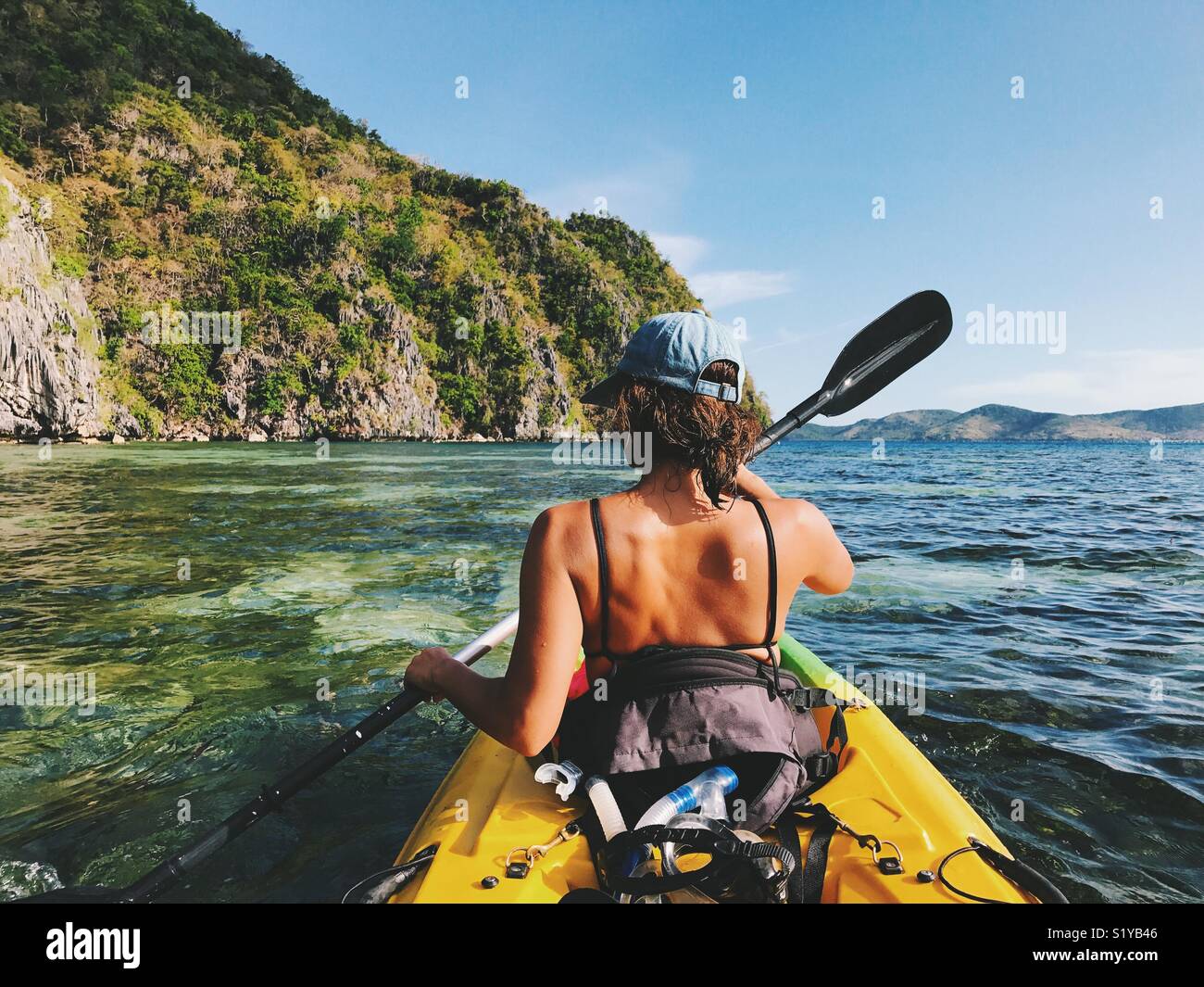 Kayaking Palawan Philippines Stock Photo Alamy