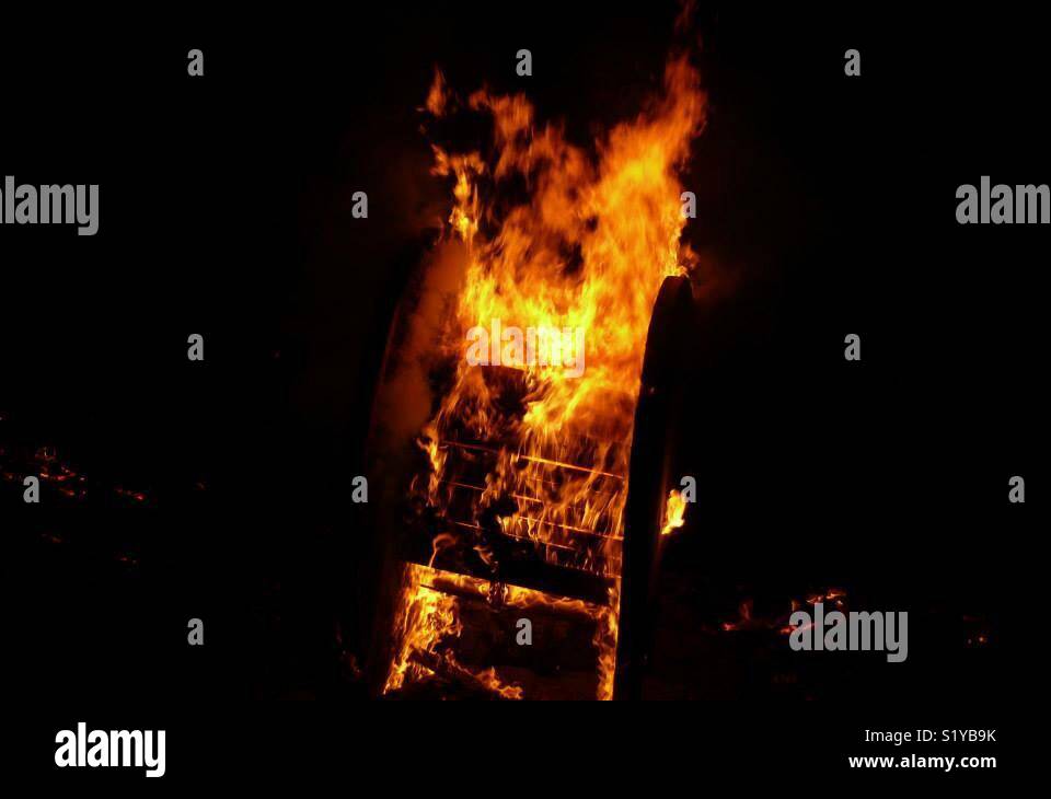 Burning wheel hi-res stock photography and images - Alamy