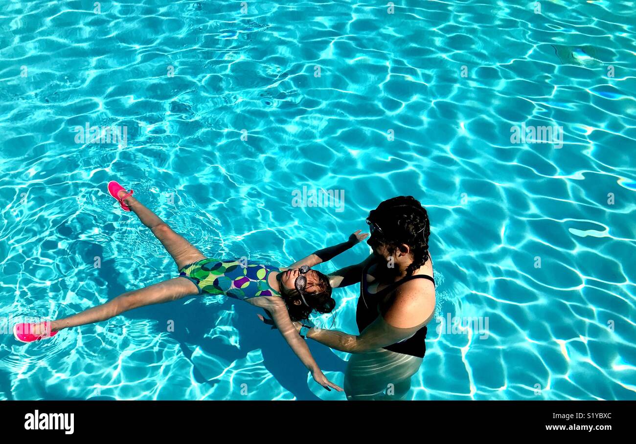 Fun Float Lesson Swiming Floating lessons hi-res stock photography and images - Alamy