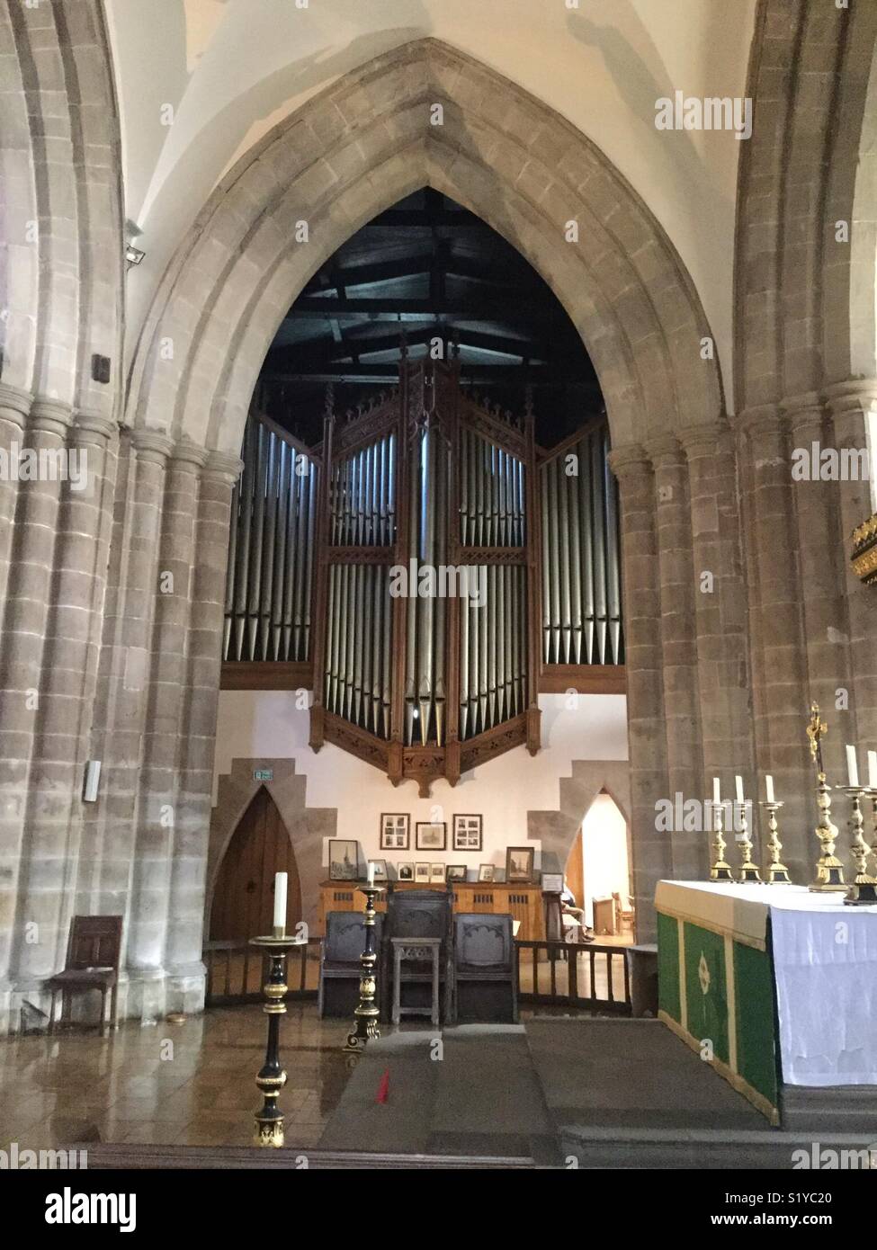 Chesterfield Organ Pipes Stock Photo Alamy