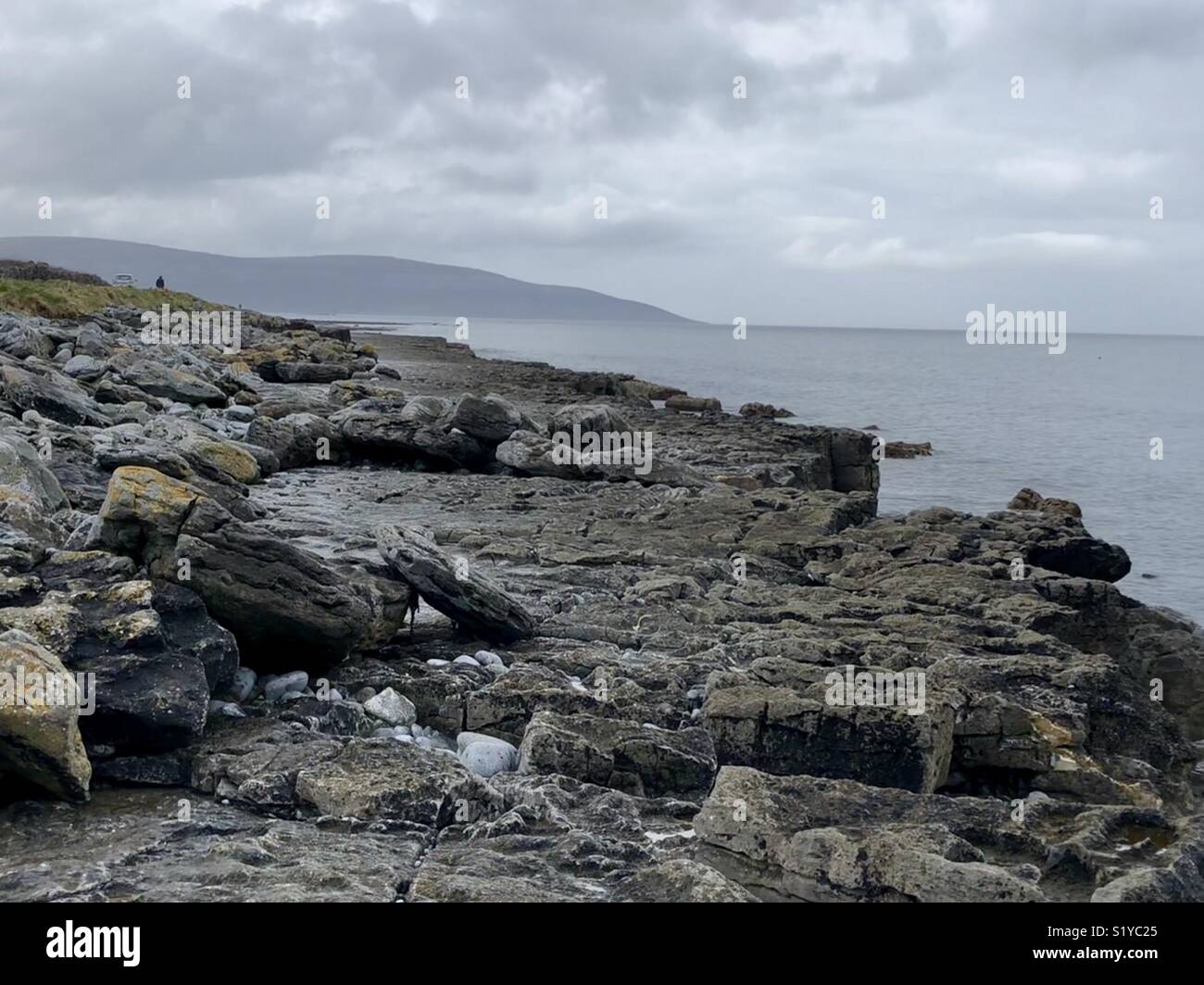 Rocky Walk at Flaggy Shore, Ireland - Smartphone Captured Stock Image