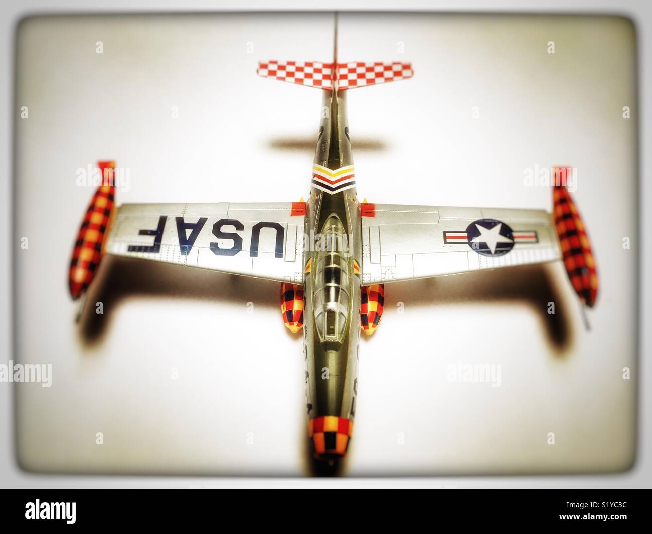 Thunderjet model aircraft - Smartphone Captured Stock Image