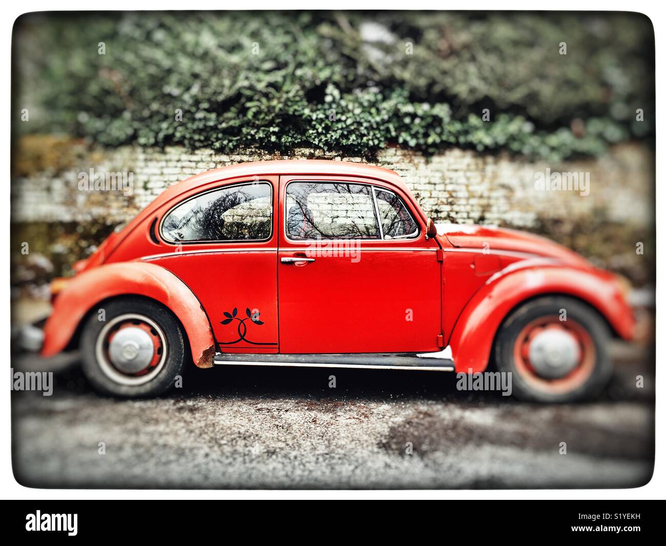 Volkswagen Beetle car - Smartphone Captured Stock Image