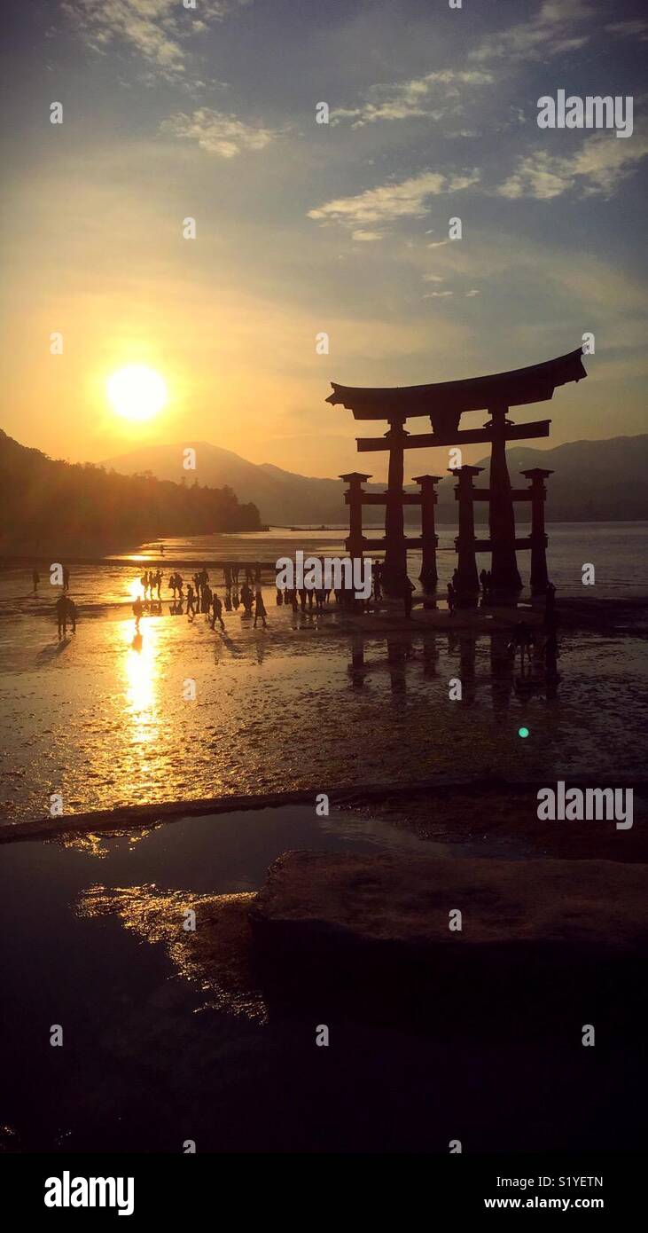 Itsukushima shrine, Miyajima,  Hiroshima prefecture Stock Photo