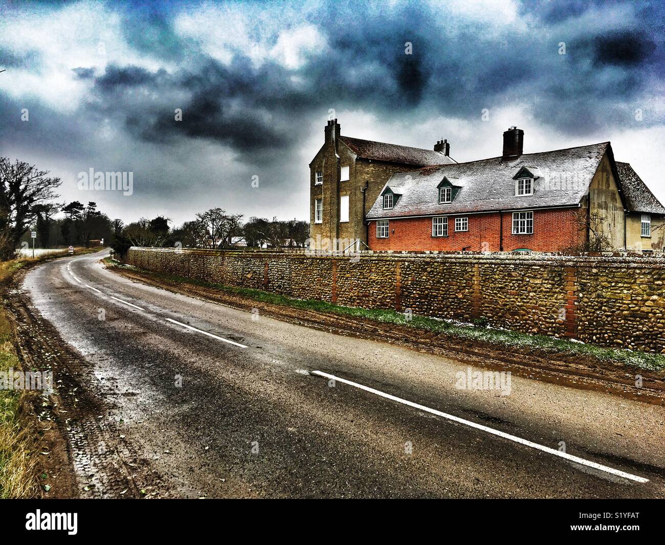 Farmhouse Bawdsey Suffolk England - Smartphone Captured Stock Image