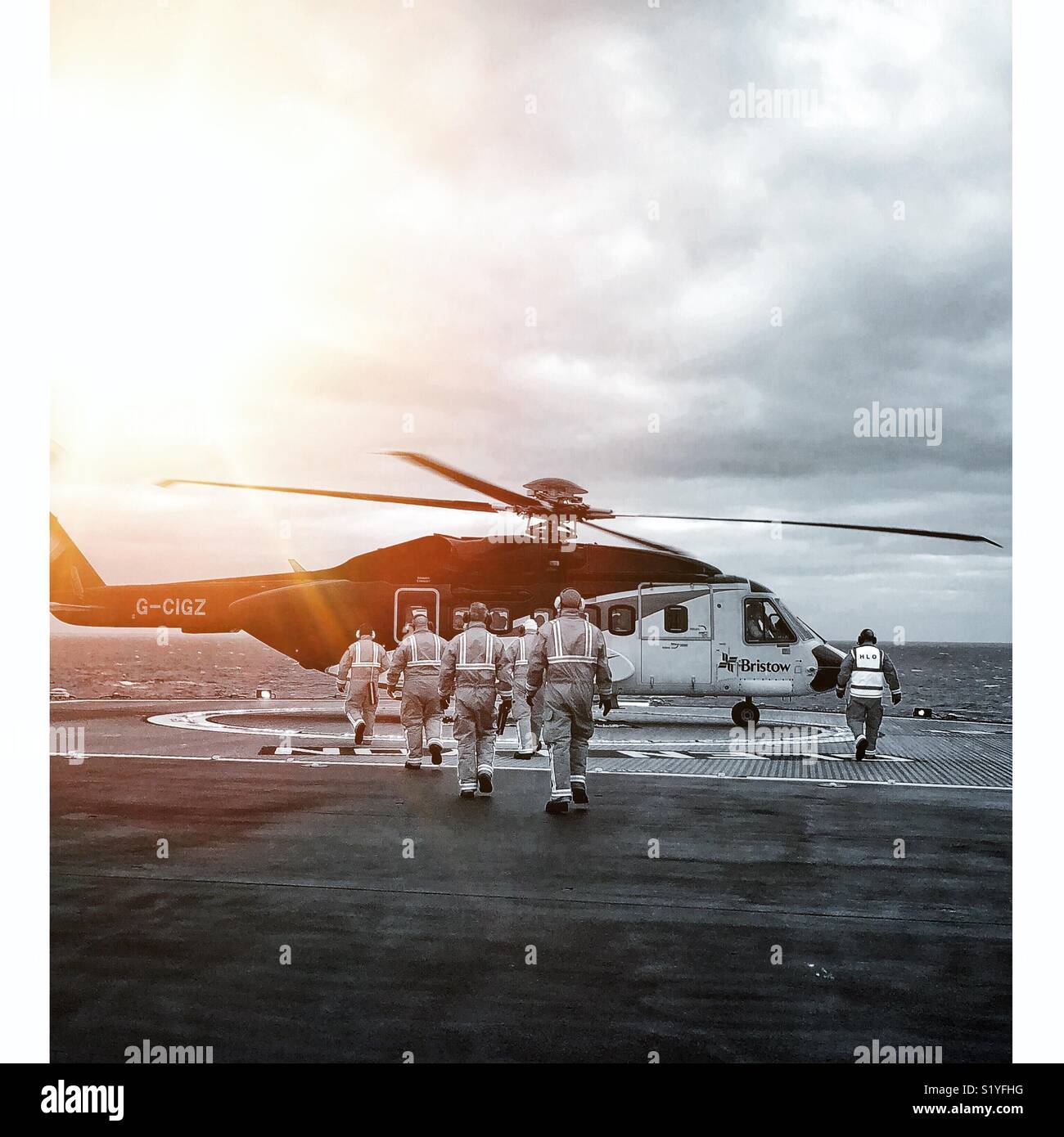 North Sea Rig Helicopter High Resolution Stock Photography and Images ...