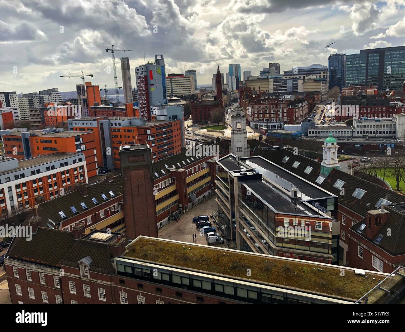 View of old fire station, Birmingham - Smartphone Captured Stock Image