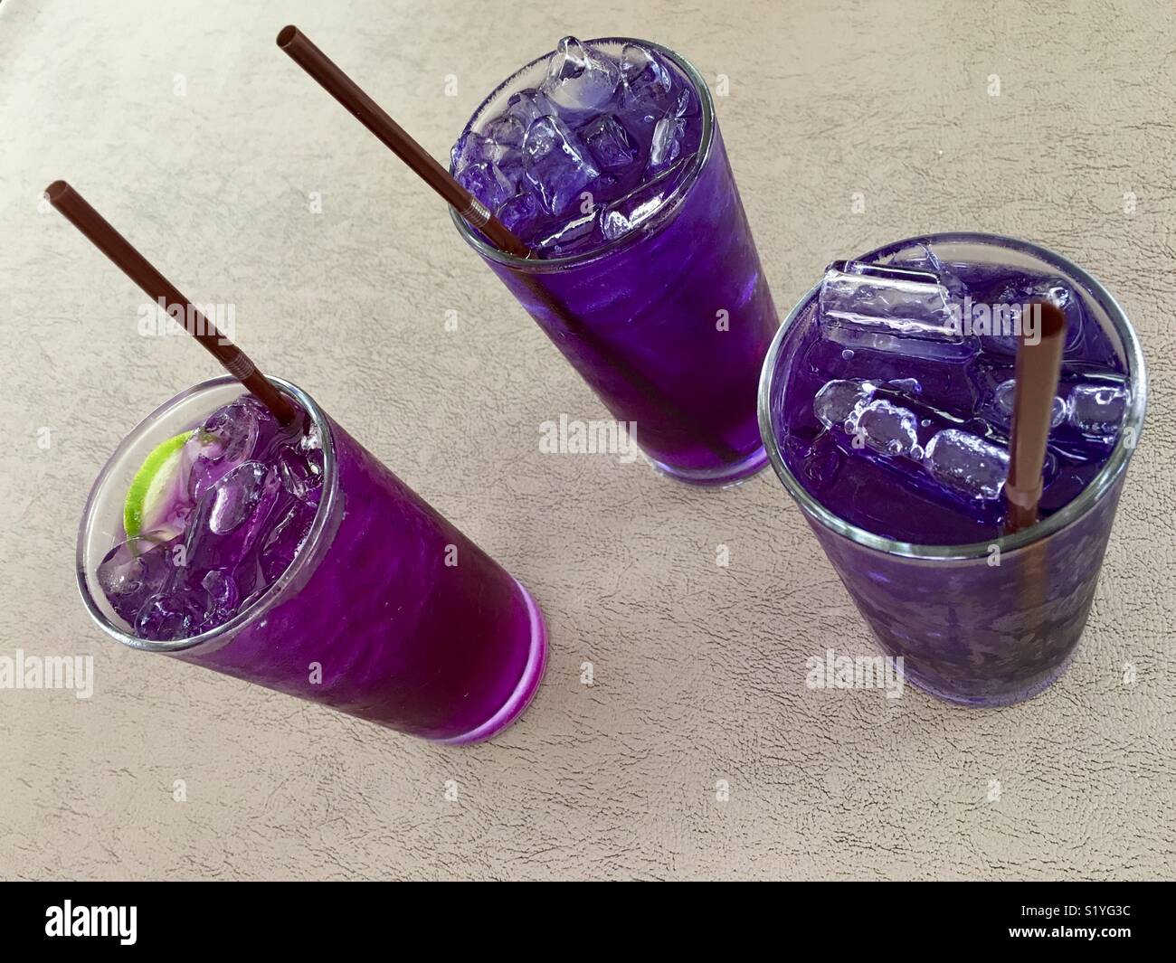 Butterfly pea flower tea, Thailand Stock Photo Alamy