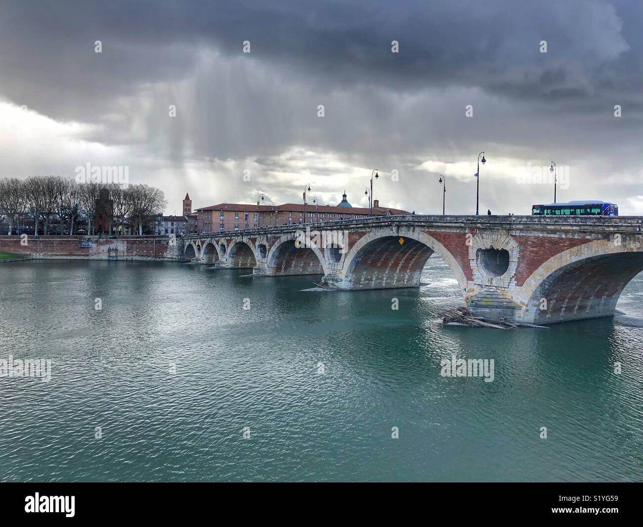 Pont Neuf Toulouse France - Smartphone Captured Stock Image