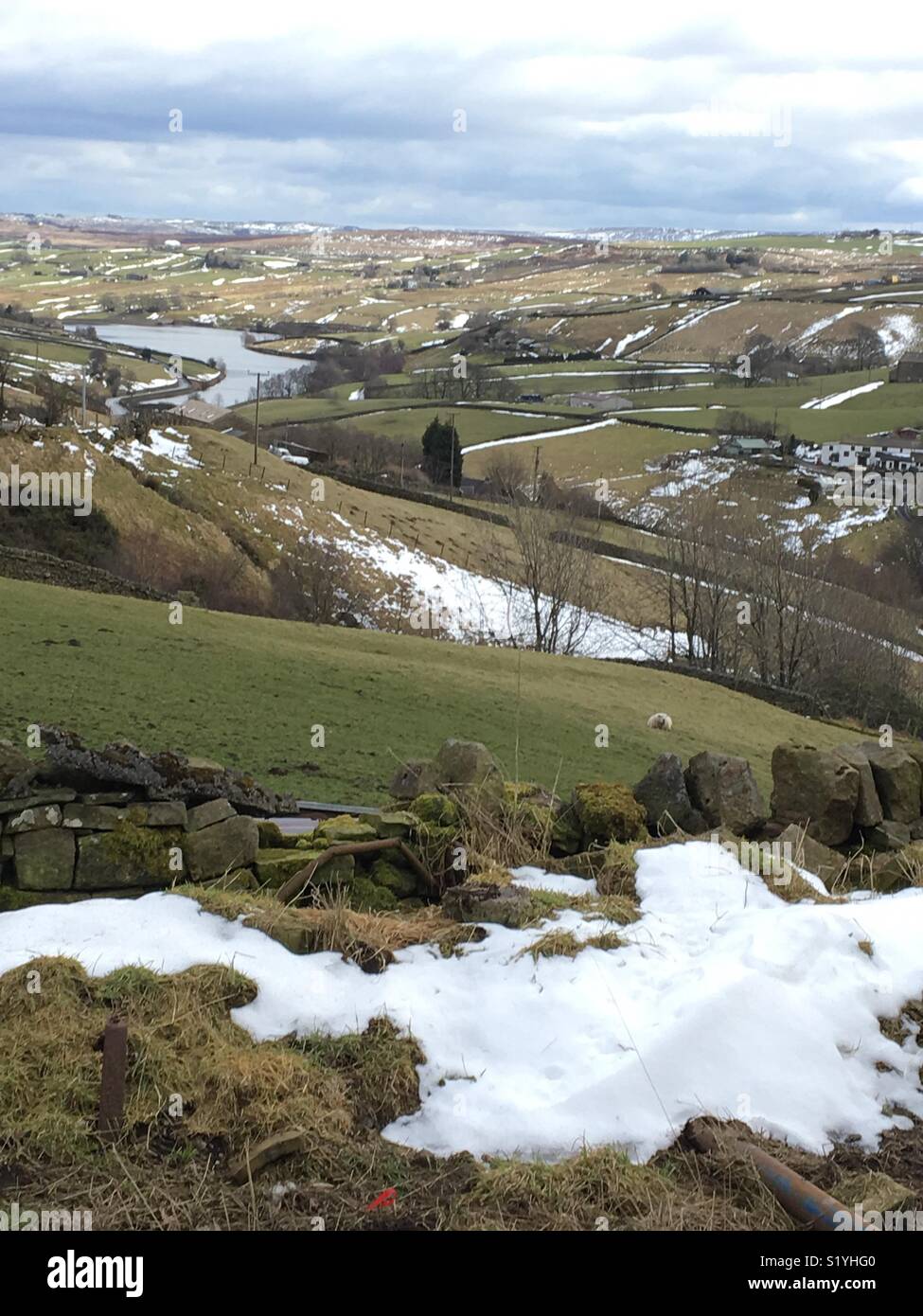 The hills above Haworth, West Yorkshire - Smartphone Captured Stock Image