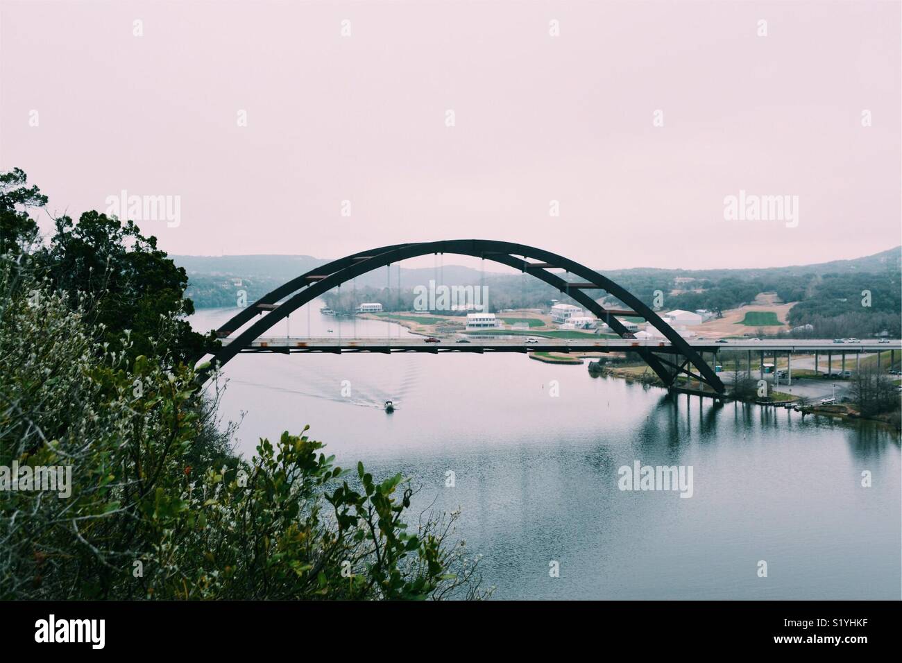 360 Overlook Bridge in Austin, TX Stock Photo