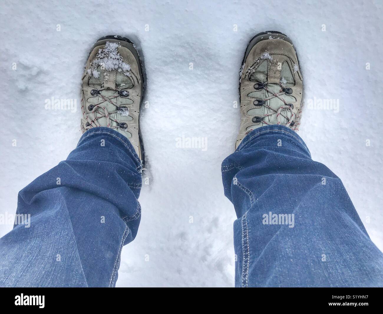 jeans in snow