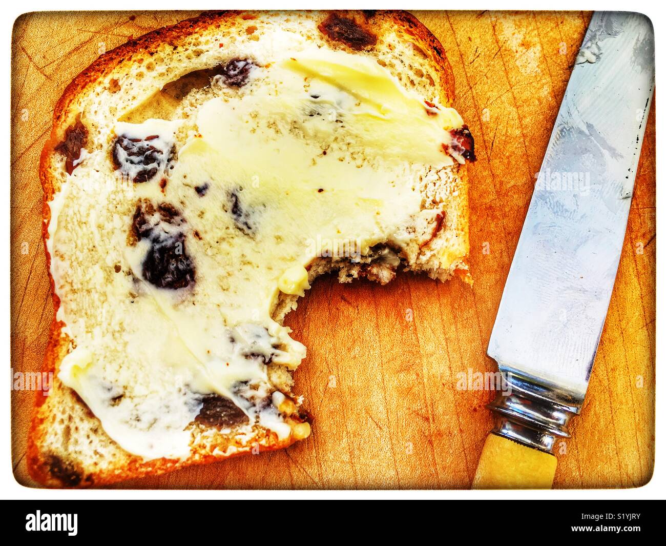 Rankin Selection Cinnamon and raisin bread - Smartphone Captured Stock Image