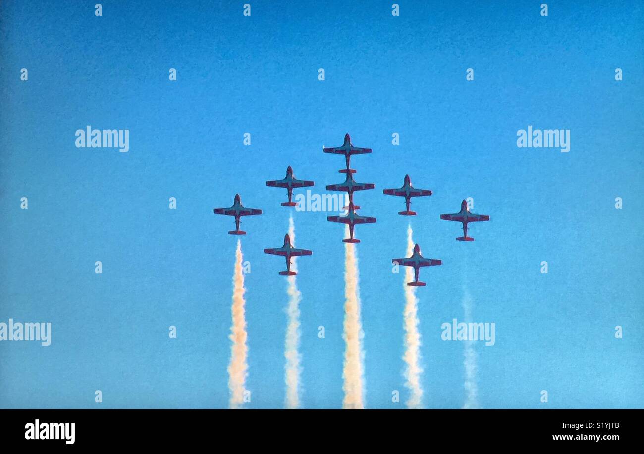 Air show, precision flying Stock Photo