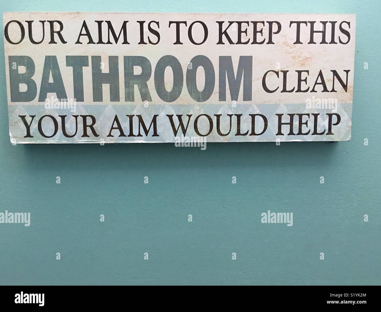 Keep this bathroom clean sign Stock Photo