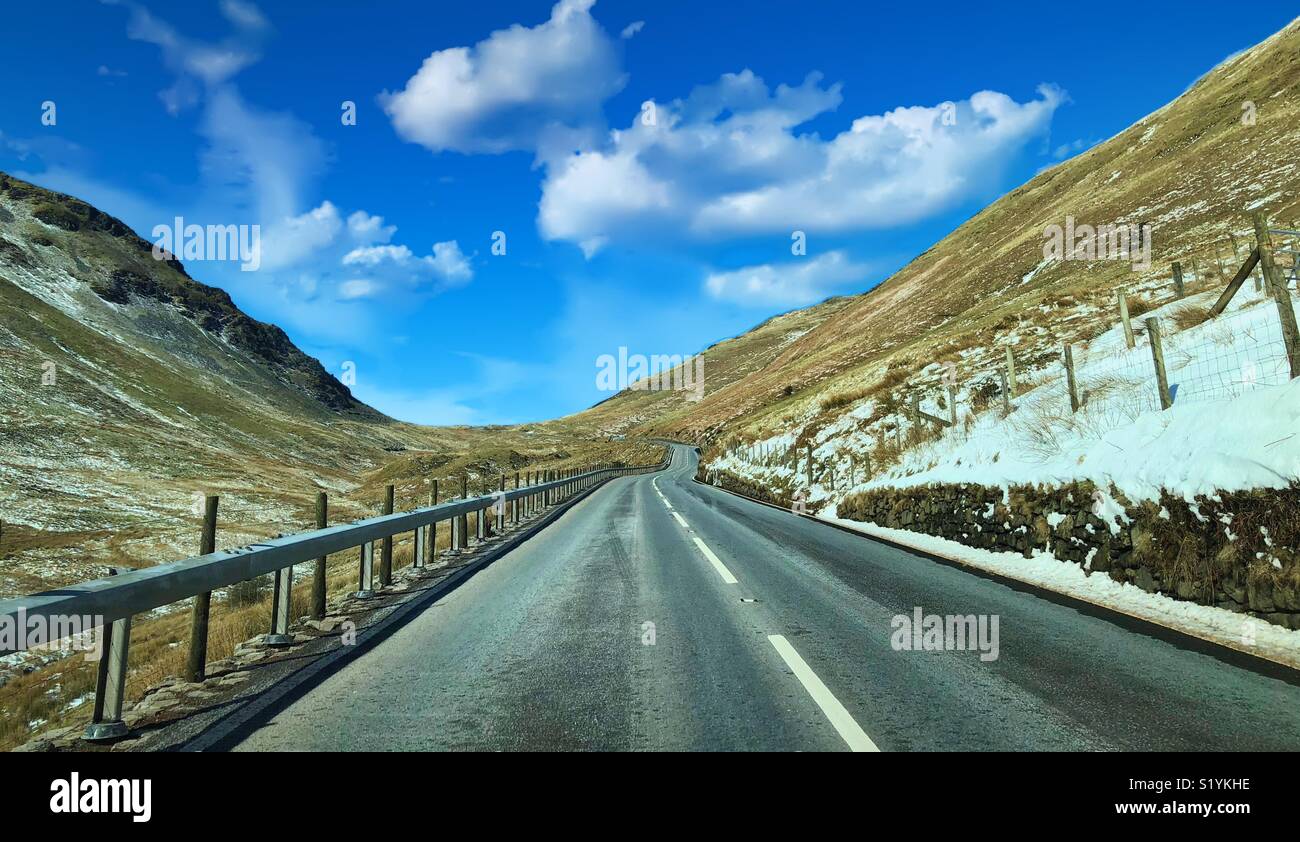 Road trip through the mountains of Snowdonia Stock Photo