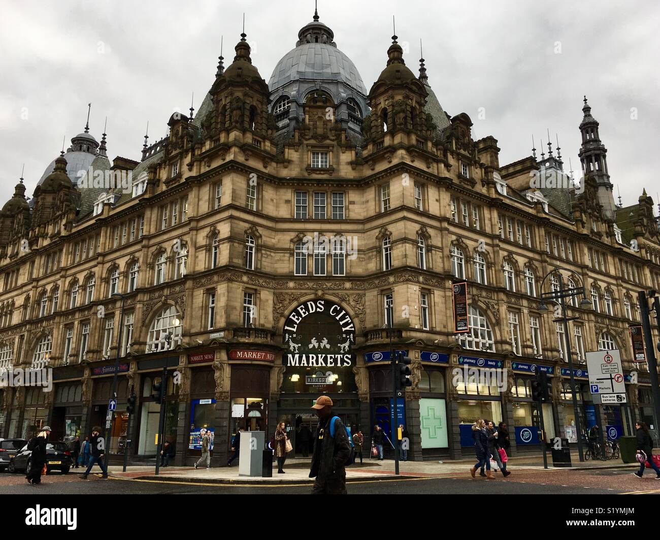 Leeds city markets, West Yorkshire - Smartphone Captured Stock Image