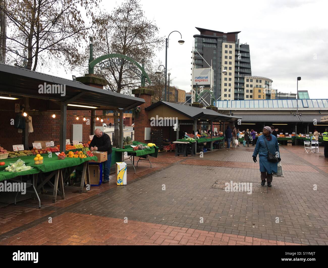 Leeds outdoor market, West Yorkshire - Smartphone Captured Stock Image