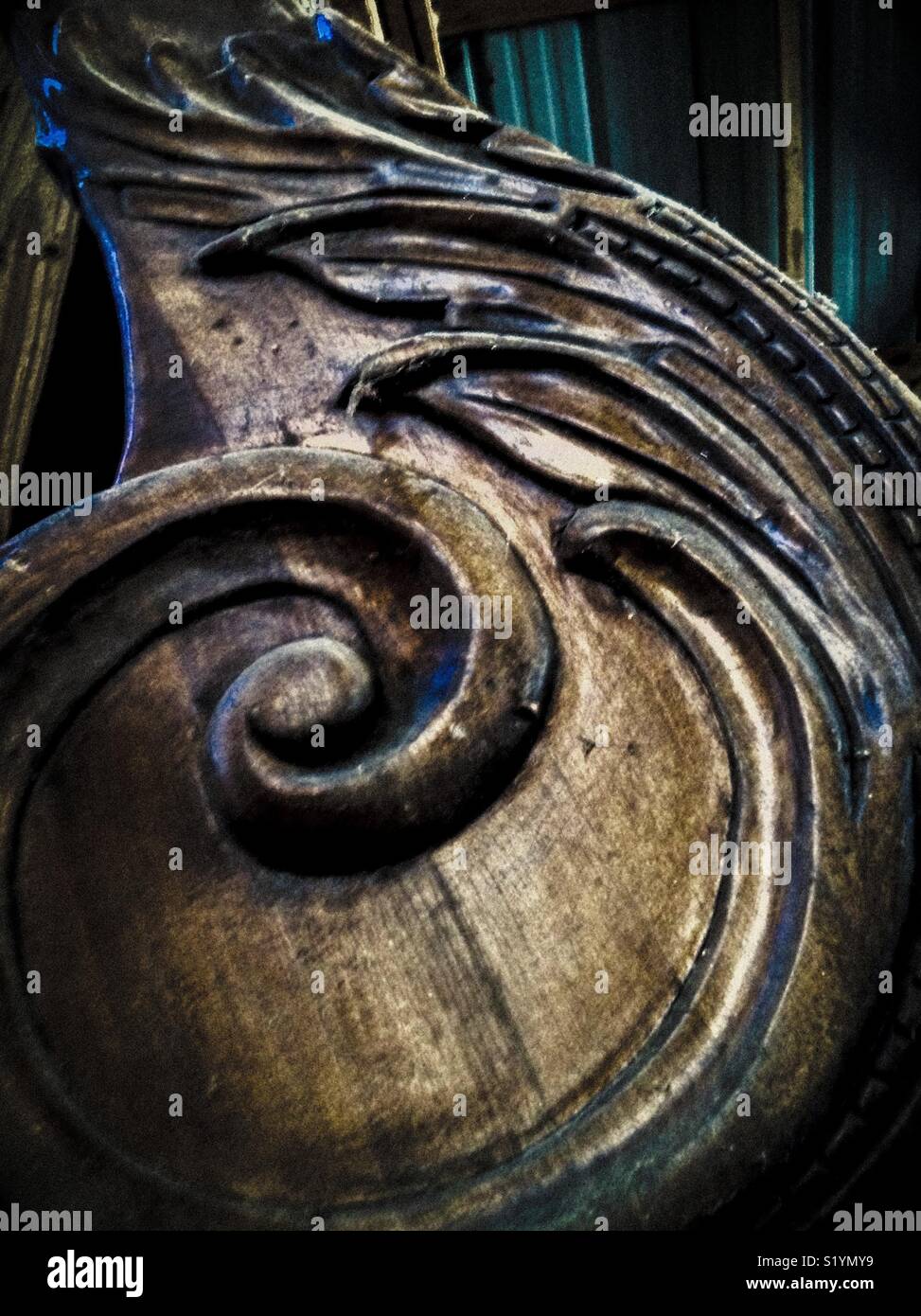 Detailing on ornate footboard - Smartphone Captured Stock Image