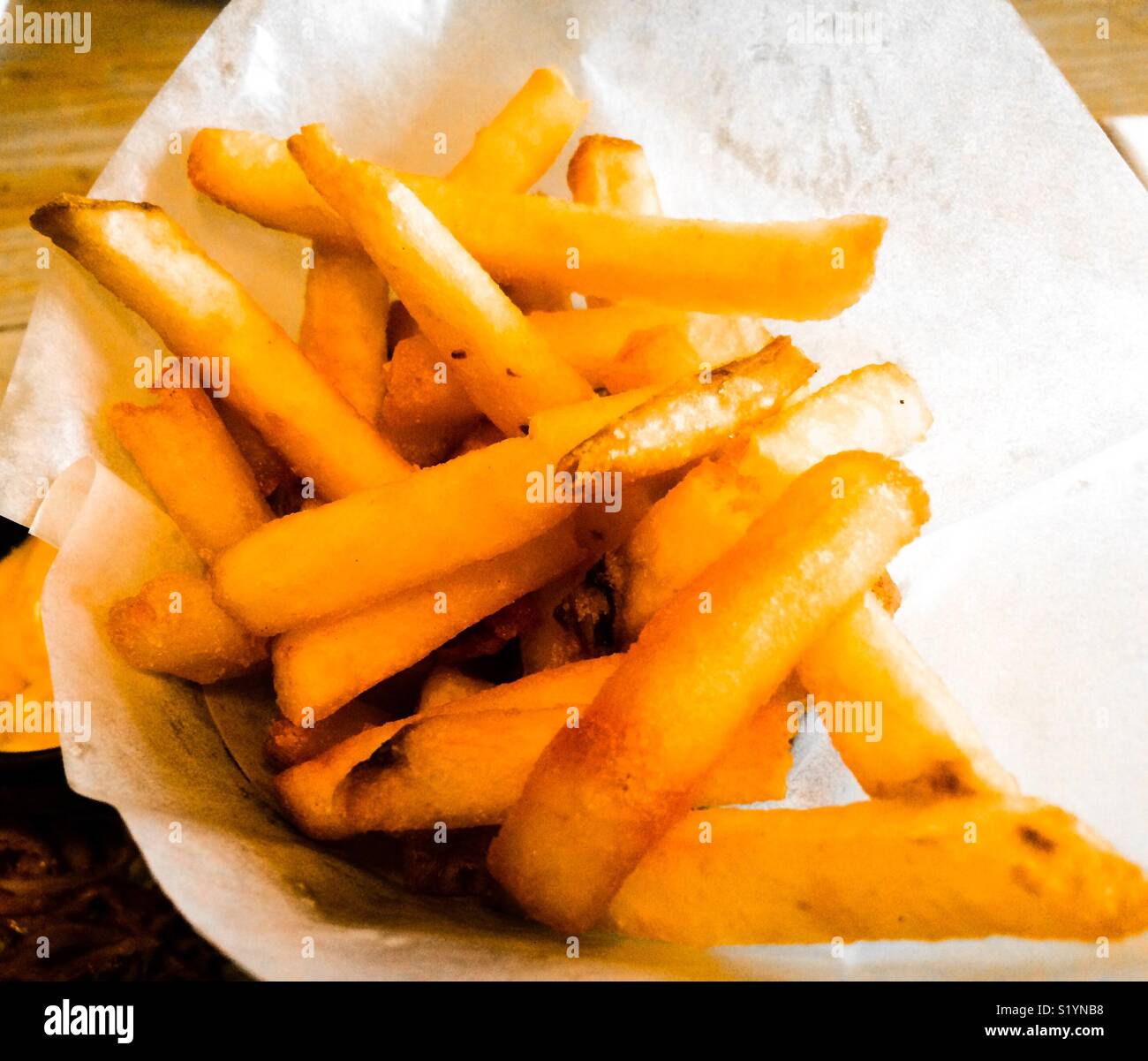Paper bag with chips Stock Photo Alamy