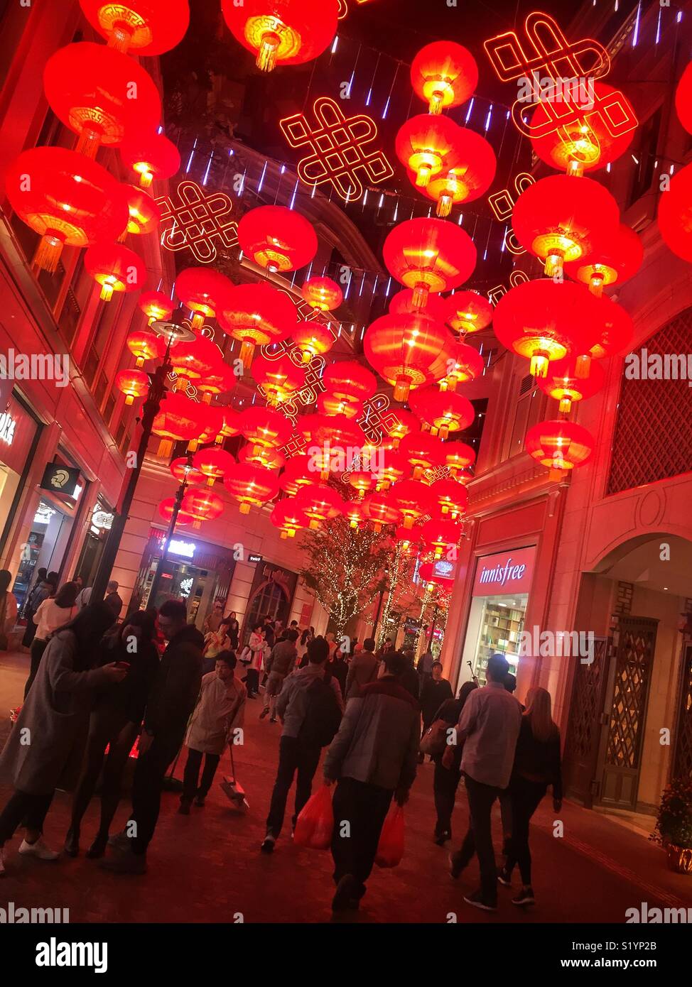 Red Lanterns Traditional Decorations For Chinese New Year In Lee