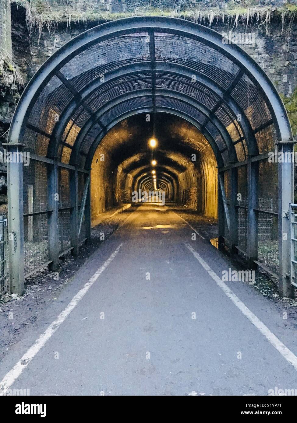 Entrance to a tunnel Stock Photo