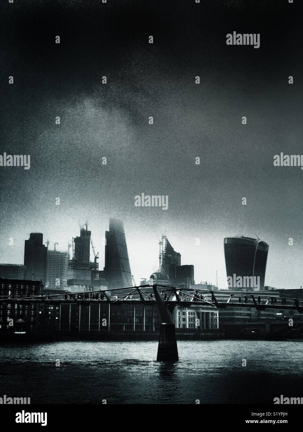 Storm clouds over the City of London - Smartphone Captured Stock Image