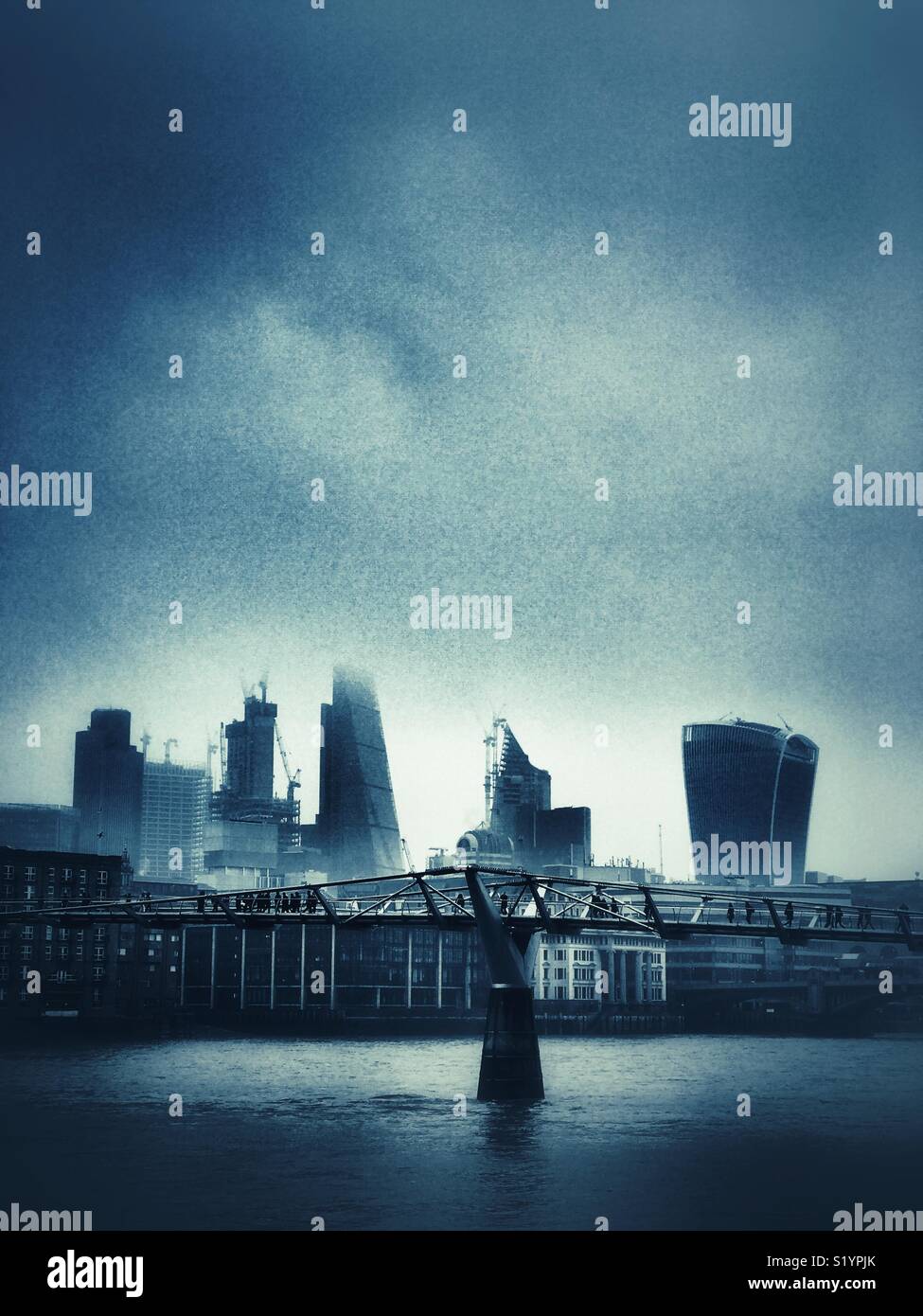 Storm clouds over the City of London - Smartphone Captured Stock Image