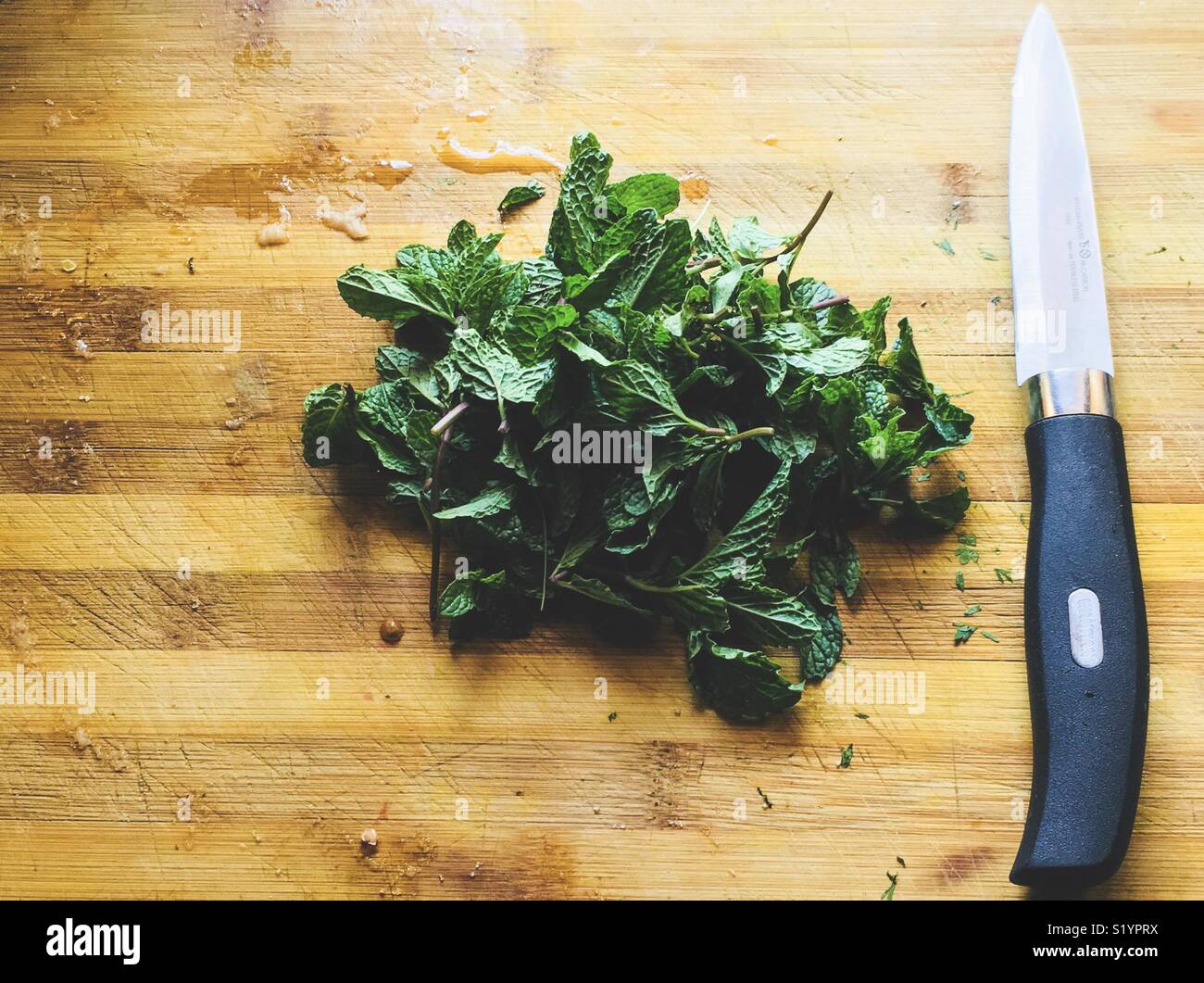 Mint and Knife Stock Photo Alamy